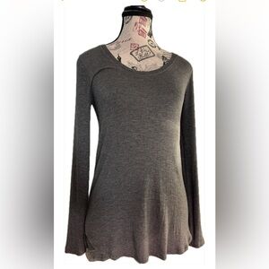 White House Black Market Dark Gray Long Sleeve Top